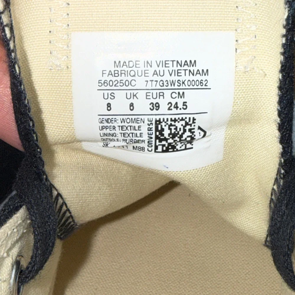 Converse Chuck Taylor All Star Lift Platform Black Canvas LowTop 560250C Women 8 - Picture 5 of 16
